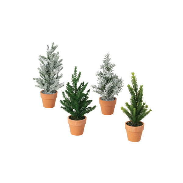 Primrue 9'' Faux Pine Tree in Pot Wayfair